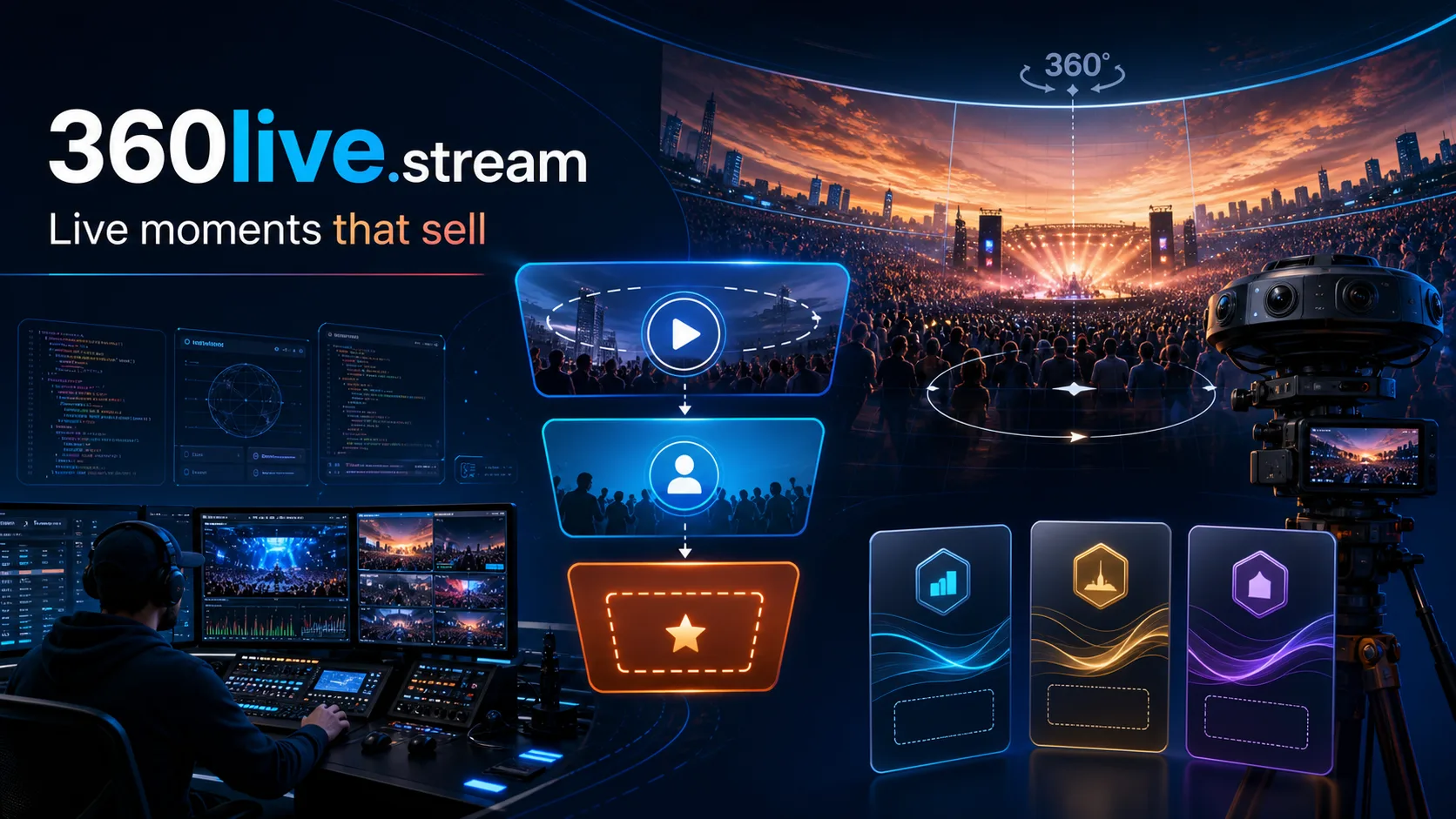 360live.stream live moments that sell sponsor and creator control room visual
