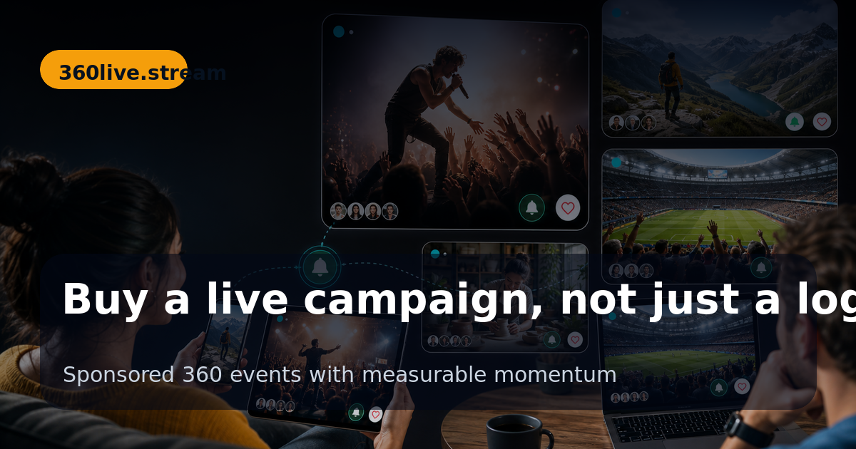 Live 360 events that keep working after the crowd leaves.